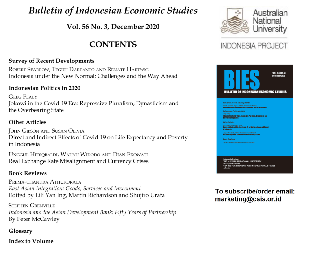 Bulletin of Indonesian Economic Studies (December 2020)
