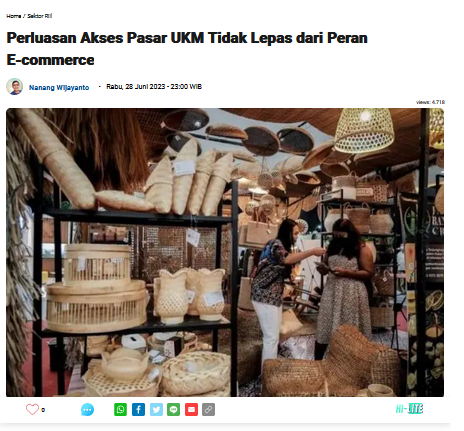 Perluasan Akses Pasar UKM Tidak Lepas dari Peran E-commerce