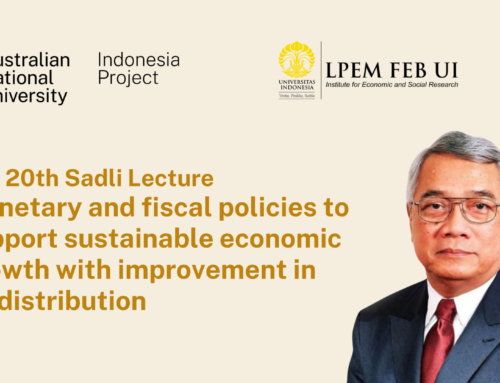Tuesday, 5 May 2026. 20th Sadli Lecture. Monetary and fiscal policies to support sustainable economic growth with improvement in its distribution