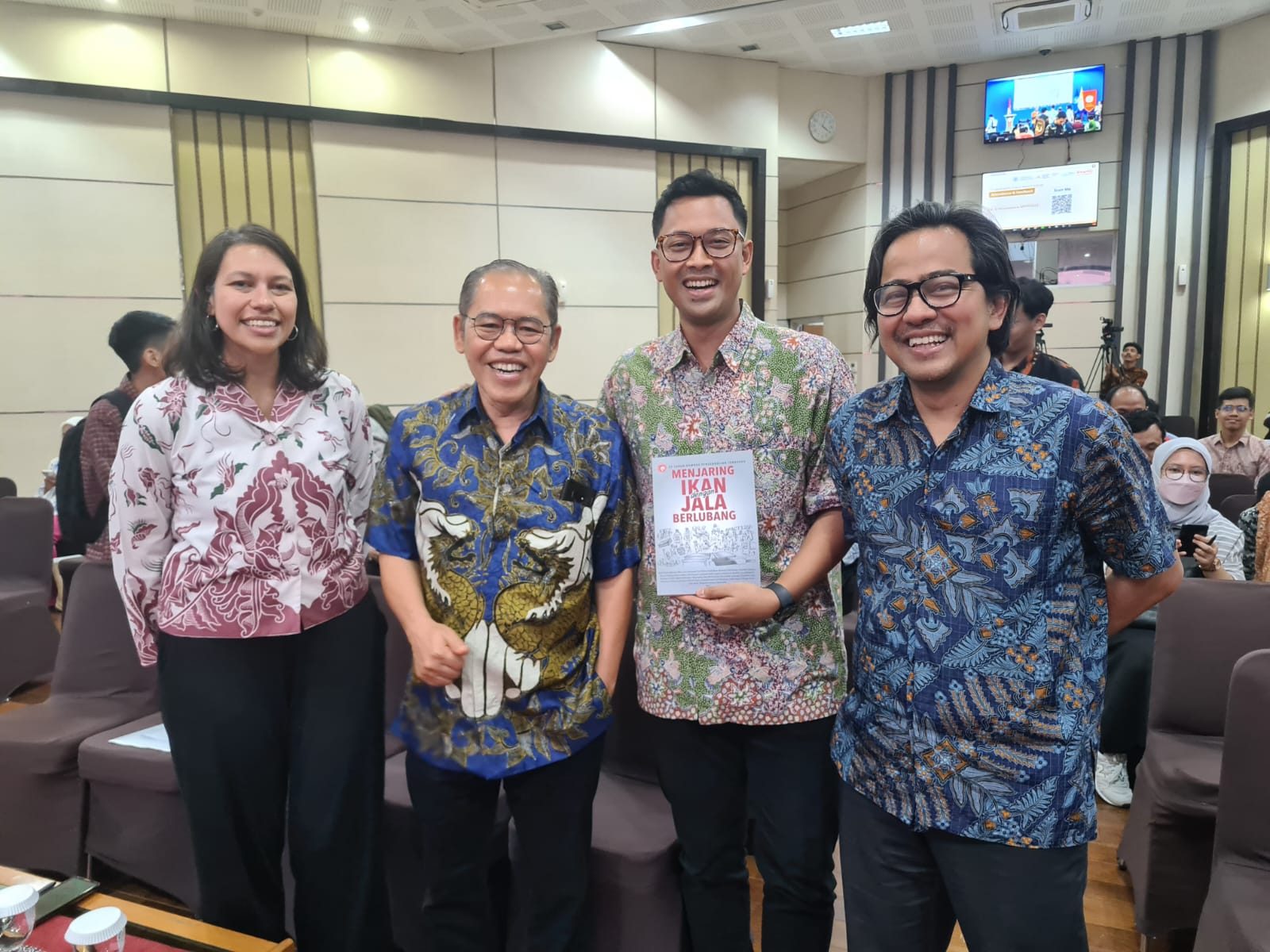 Left to right: Elisabeth Kramer, Hasbullah Thabrany, Gumilang Sahadewo and Firman Witoelar